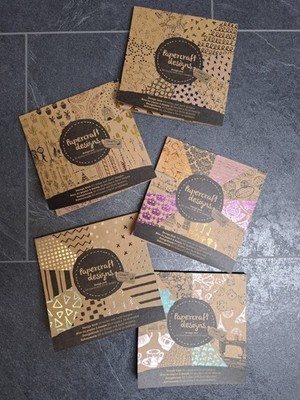 Papercraft Design Blöcke 15x15cm  Papier Block Basteln 5er Set Neu Scrapbooking