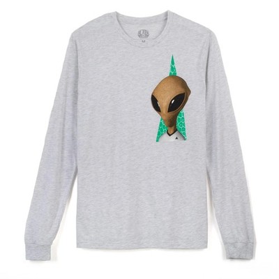 Alien Workshop Skateboards Longsleeve Visitor Reality Heather Grey