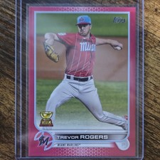 Topps 2022 Series 1 Trevor Rogers #24 Rookie Red Parallel /50 Miami Marlins