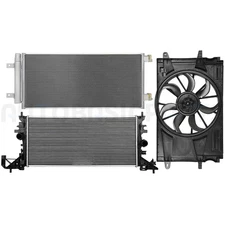 For 2017-2019 Chevrolet Cruze Cooling Fan & Radiator & Condenser Kit