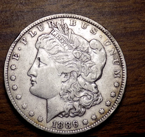 MORGAN SILVER DOLLAR 1886 O KEY DATE NICE BETTE GRADE XF+ 90% SILVER DOLLAR