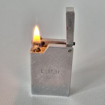Vintage 1940s Aluminium Block lighter briquet accendino feuerzeug