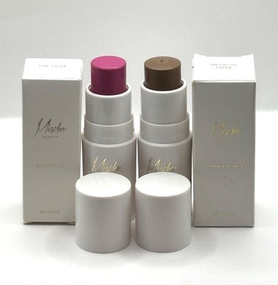 Mischo Beauty Blush& Contour Stick Shade - ''The Love- Blush/Medium Dark Contour