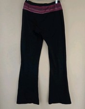 Alo CoolFit Flare Leggings Black Size M Colorful Waistband