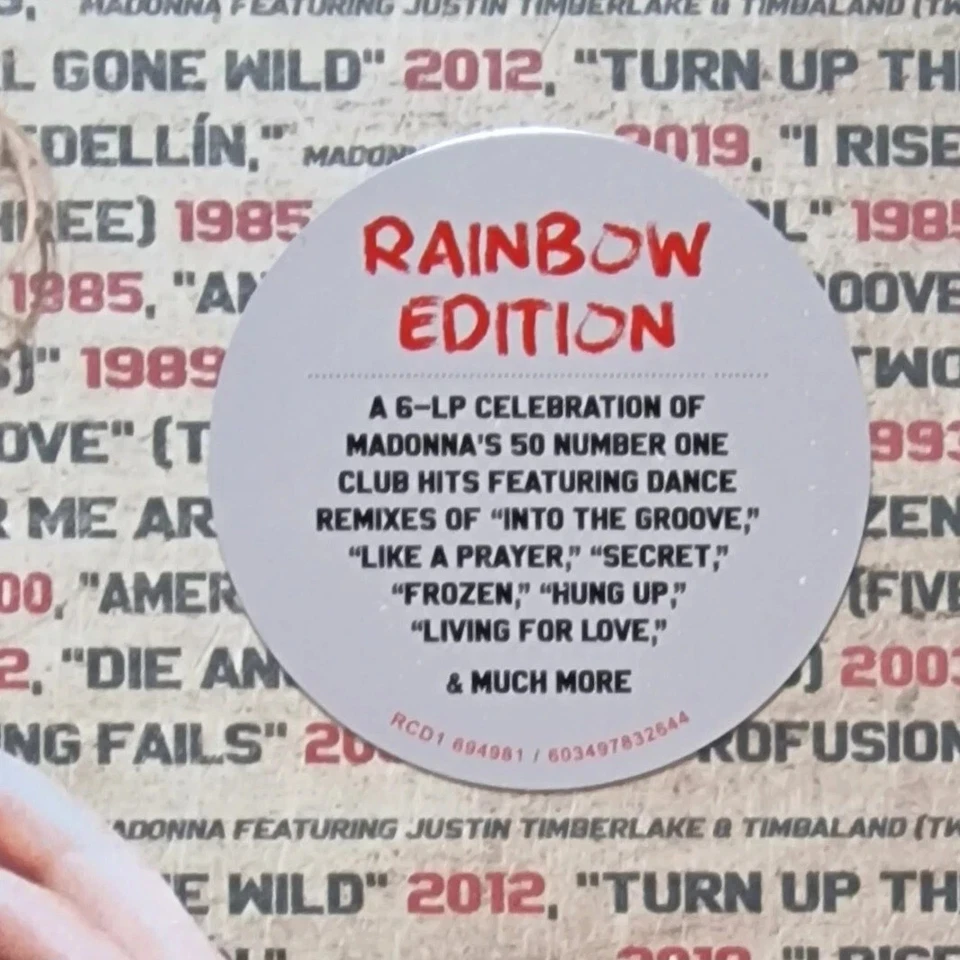 MADONNA Finally Enough Love 50 Number Ones The Rainbow VINYL BOX SET - Image 2 of 4