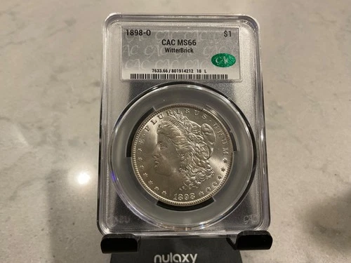 1898 O MORGAN SILVER DOLLAR CACG MS66 WITTERBRICK