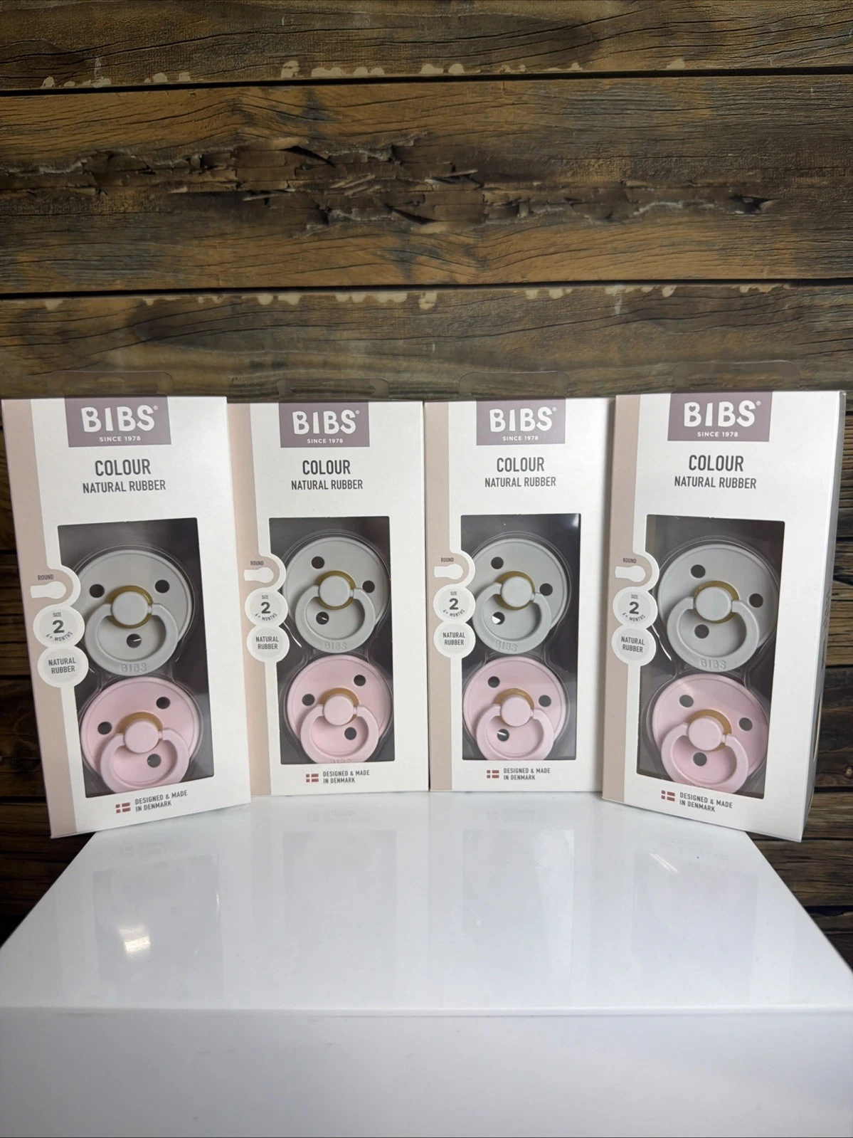 BIBS Pacifiers [Size 2 6+months] Round Color Collection (Grey/Pink) Lot Of 4 = 8
Opens in a new wind
