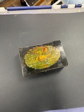 Hand-Painted Folk Art Wooden Trinket Box with Farm Scene — listing 3