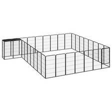 Dog Playpen Black Powder-coated steel, polyethylene Large