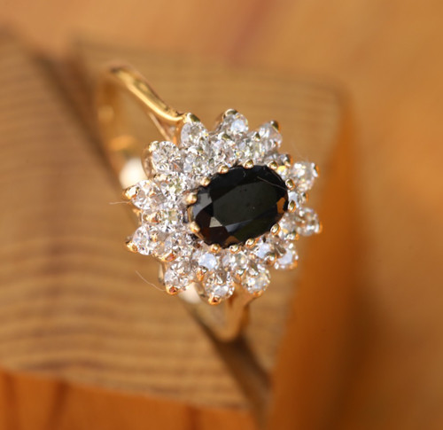 Ring Sapphire & CZs