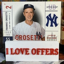2001 UD Yankees Legends Of New York #105 Frankie Crosetti New York Yankees Cstor
