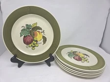 6 Metlox Poppytrail Provincial Fruit 10.5" Dinner Plates