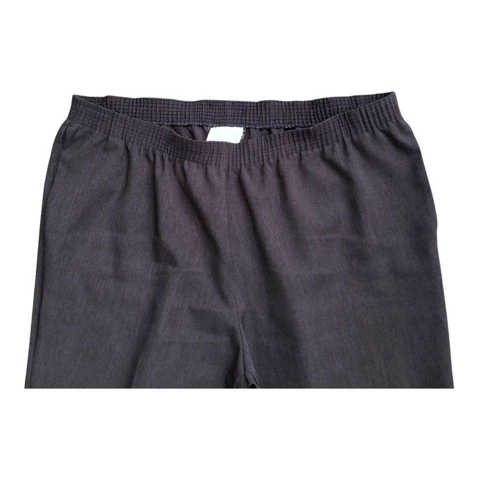 Pantalones ALIA Mujer Talla Grande 16W Gris Pequeño Cintura Elástica 27" Entrepierna Foto 3 de 4