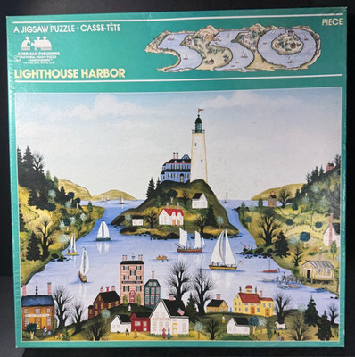 American Publishing Corp Cass-Tete ''LIGHTHOUSE HARBOR'' 550 Piece Puzzle