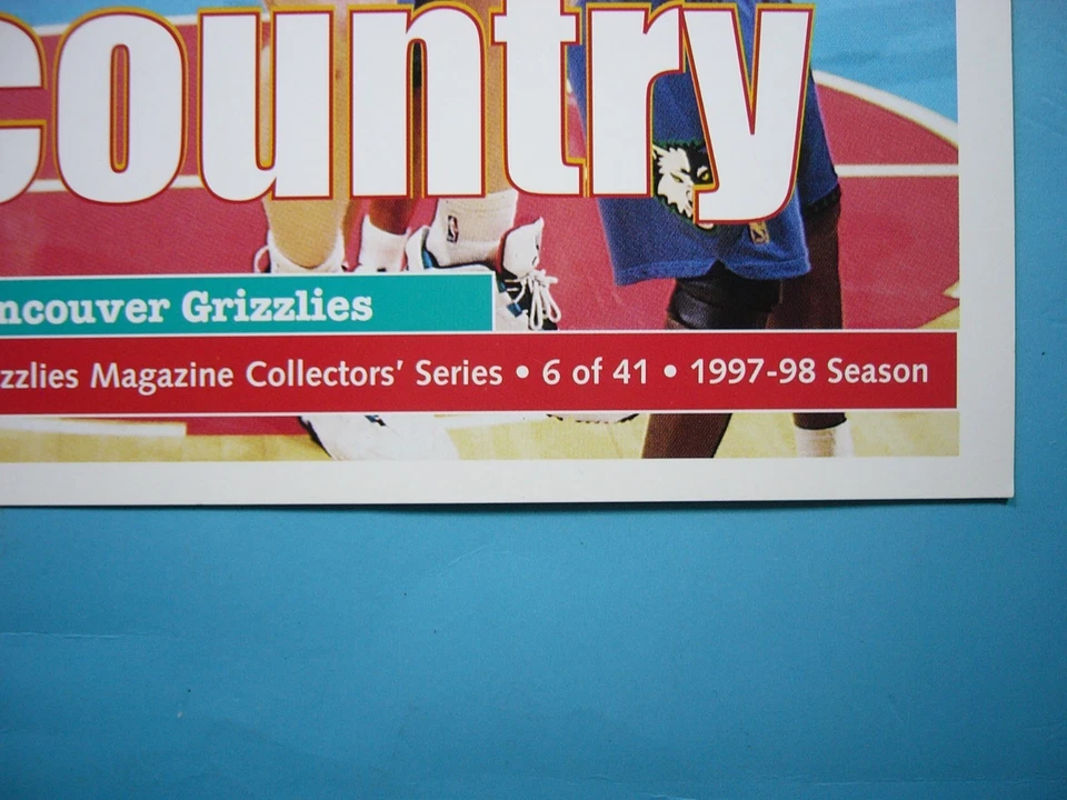 1997/98 VANCOUVER GRIZZLIES ЖУРНАЛ СЕРИИ NBA БАСКЕТБОЛ ФОТО BRYANT REEVES - Изображение 3 из 3