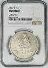 1877-S Trade $1 Dollar Coin NGC AU Details Cleaned
