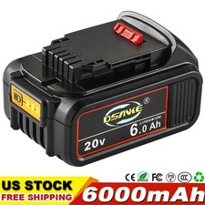 20V 6.0AH Lithium Ion Battery DCB200 For DeWalt 20 Volt Max DCB206 DCB205 DCB204