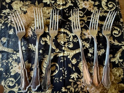 Wilkens 'Dresdner Barock' 800 Echtsilber; Dessertgabeln