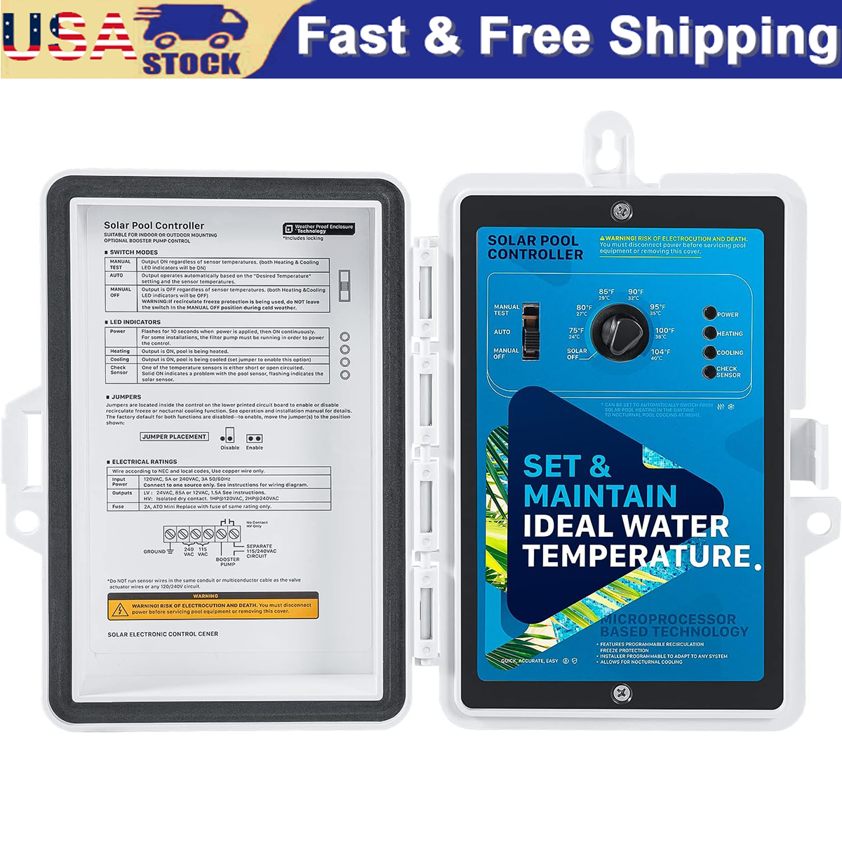 Hayward Goldline Aquasolar GL-235 Pool Spa Hot Tub Temperature Controller