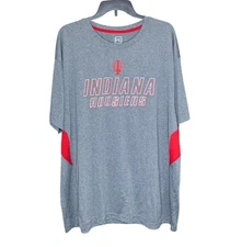 Indiana Hoosiers Proedge Men's Big & Tall 3XL Gray Red Logo IU Active T-Shirt