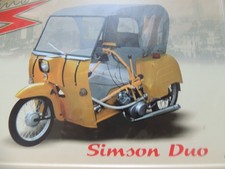 Blechschild 20x30 cm Simson Krause Duo DDR Ostalgie Moped