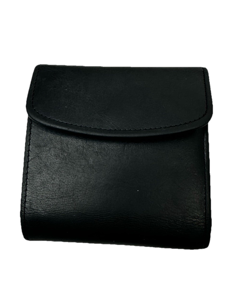Vintage Coach Black Leather Wallet Trifold Kisslock Coin Purse **Read Descr.