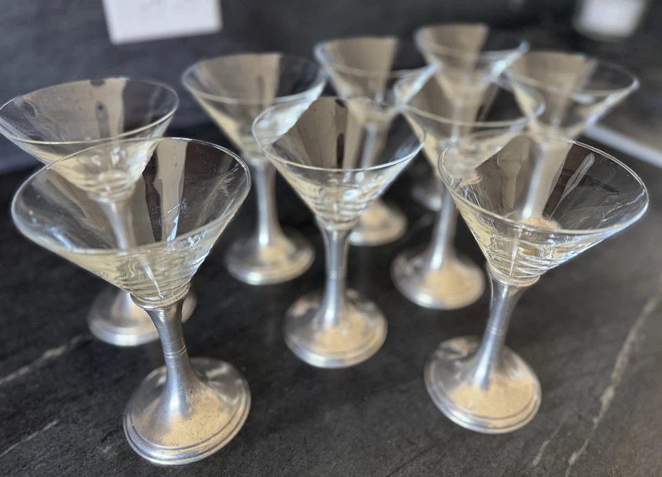 Arte Italica мартини очки набор из девяти (9) сделано в Италии - Изображение 3 из 4