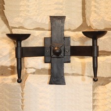 Rustic Iron candle holder old vintage style CAMELOT Church/Castle candle holder