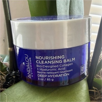Andalou Naturals Deep Hydration Nourishing Cleansing Balm Collagen + HA 3 oz