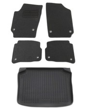 Fußmatten Kofferraumwanne für VW Polo 9N 9N3 2003-2009 im Set Automatten Auslage