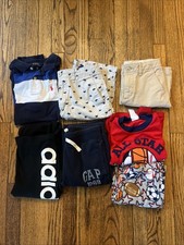Lot Of 7 Boys Clothes Mixed Items Polo, Adidas, Gap  More Size 10 10/12 M EUC