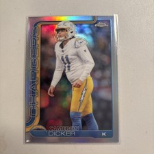 Cameron Dicker 2025 Topps Chrome Football Refractor #162 Los Angeles Chargers