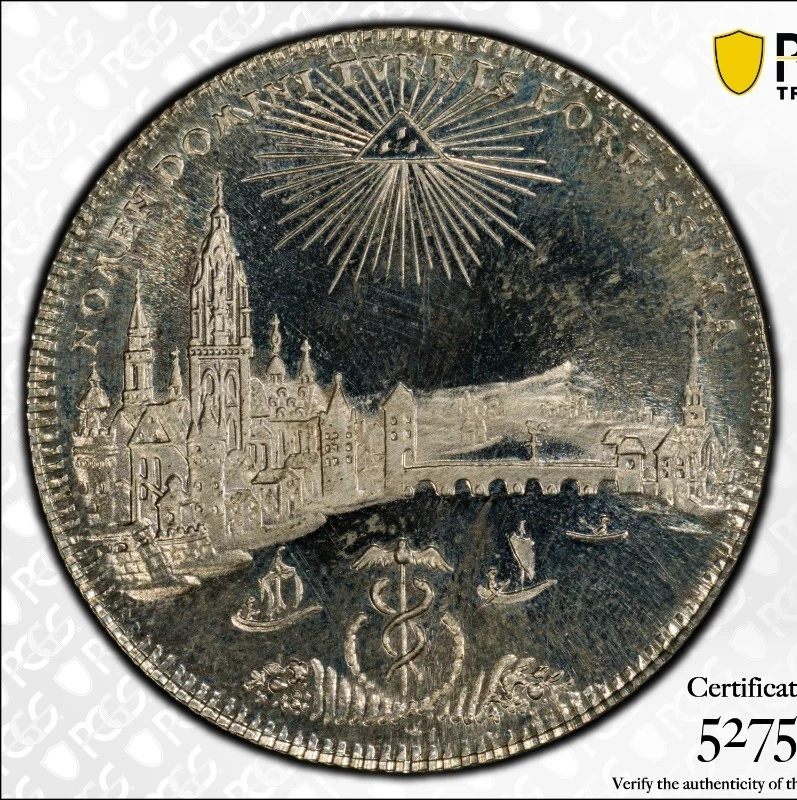PCGS Frankfurt 1772"1975" MS-66 Silver City View Thaler Restrike Germany Top Pop - Image 4 of 4