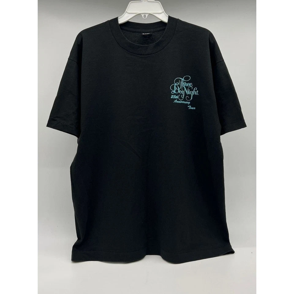 VTG Three Dog Night Band 90's Black Graphic Print Single Stitch Tshirt Sz XL - Image 4 of 4