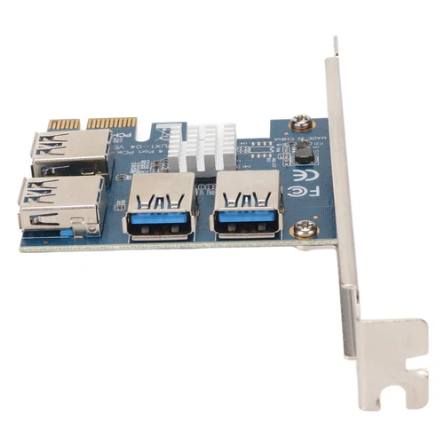 PCIe 1 Bis 4 Riser-Karte Blaues Plug-In-Design 4 USB 3.0-Anschlüsse X4 KUI