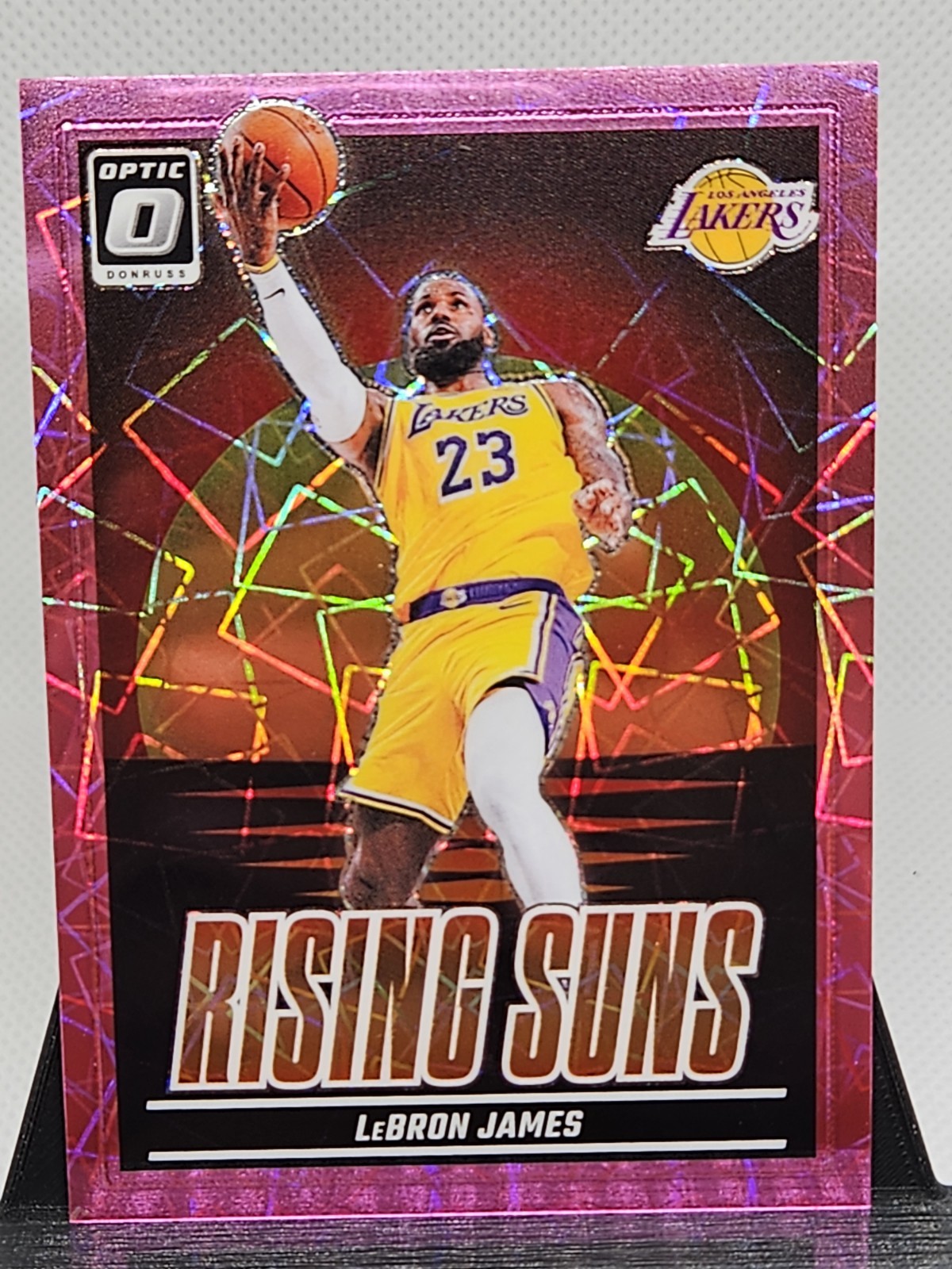 LeBron James 2024-25 Panini Donruss Optic Rising Suns Pink Velocity /79 #2