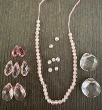 LOT of Swarovski Crystal And Cubic Zirconia Beads plus BONUS Pink Dyed Quartz