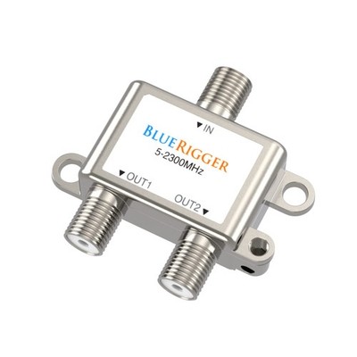 2-Way Coaxial Cable Splitter (RG6 Two Way Mini Diplexer, F-type, 2.3GHZ 5-230...