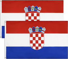 Kroatien Flagge 90x150 cm wetterfest f&uuml;r Au&szlig;en Deko Sport Patriotismus