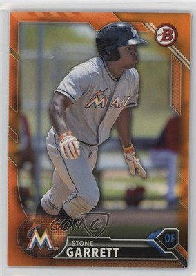 2016 Bowman Prospects Orange 6/25 Stone Garrett #BP9 1cx3