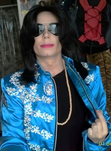 Rare Embroider Michael Jacket This is it Black Blue Crystal Press Conference - product listing photo