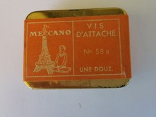MECCANO BOITE DE 12 VIS D'ATTACHE  ref 58 A