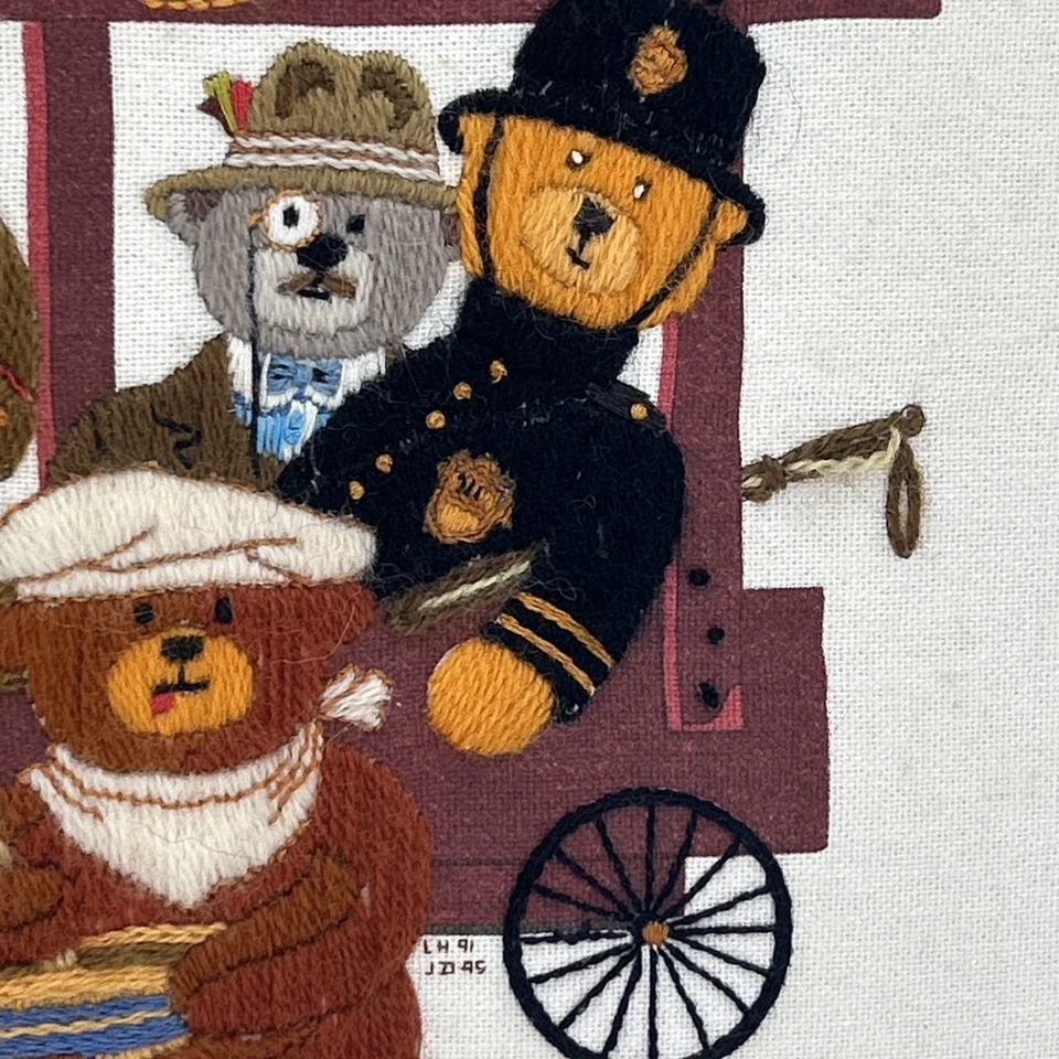 Dimensions 1323 Crewel Professional Frame Charles Wysoski Teddy Bear Bus Picture - Image 4 of 4