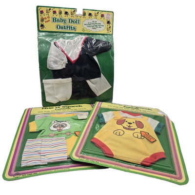 80s Toy Time Baby Doll Fashion Outfit 16-18 '' Dolls New/Old Stock Sets
