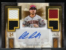 2025 Topps Museum CORBIN CARROLL SIGNATURE Swatches Quad Jersey Auto #/50