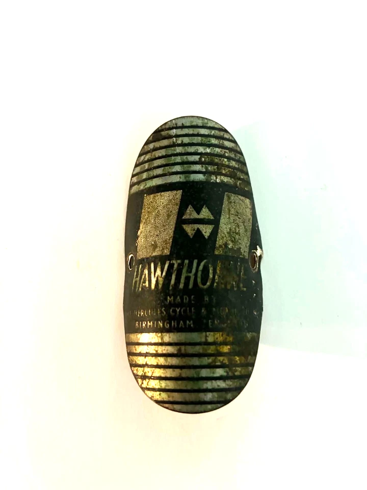 Vintage Hawthorne H Bicycle Head Badge Metal Emblem - Image 1 of 4