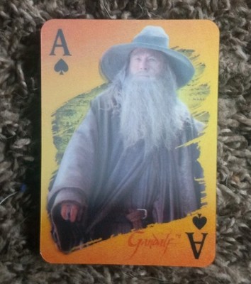 The Hobbit (2012 Cartamundi 3d Playing Cards) Gandalf, Black Ace of Spades