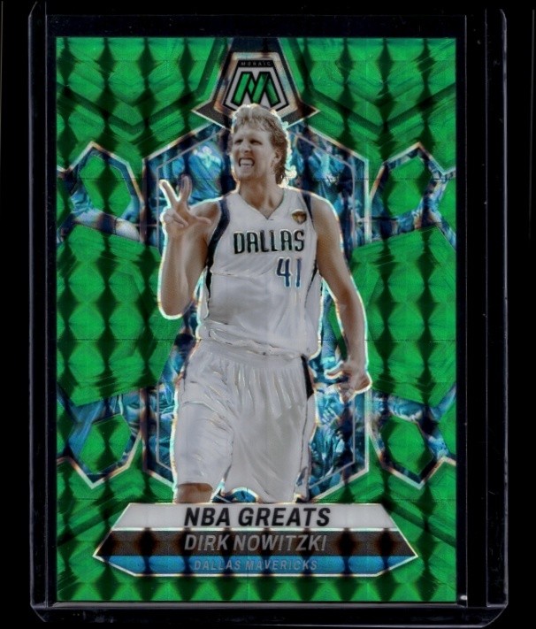 2023-24 Panini Mosaic Basketball Dirk Nowitzki #298 Choice Fusion Green /18