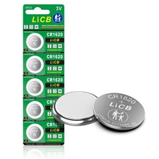 5 Pack CR1620 Battery, Long-Lasting High Capacity CR 1620 Lithium