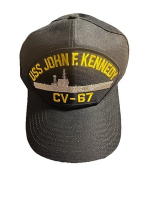 USS John F. Kennedy CV-67 Navy Blue made in USA adjustable Cap